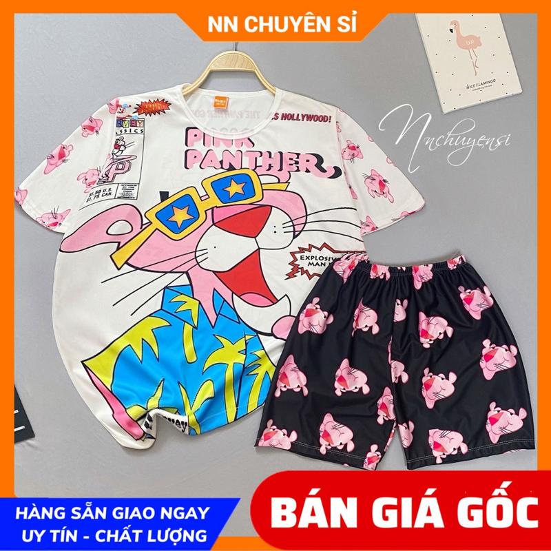 Đồ bộ quần đùi bé trai bé gái in hình hoạt hình chibi dễ thương size 7kg đến 70kg chất thun mềm mát Đồ bộ dễ thương DBRBD