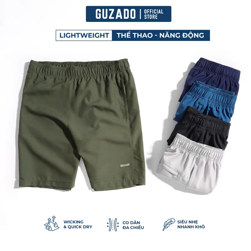 Quần Short Thể Thao GUZADO Chất Liệu Gió Thiết Kế Trẻ Trung Năng Động Dễ Phối Đồ GSR01 0