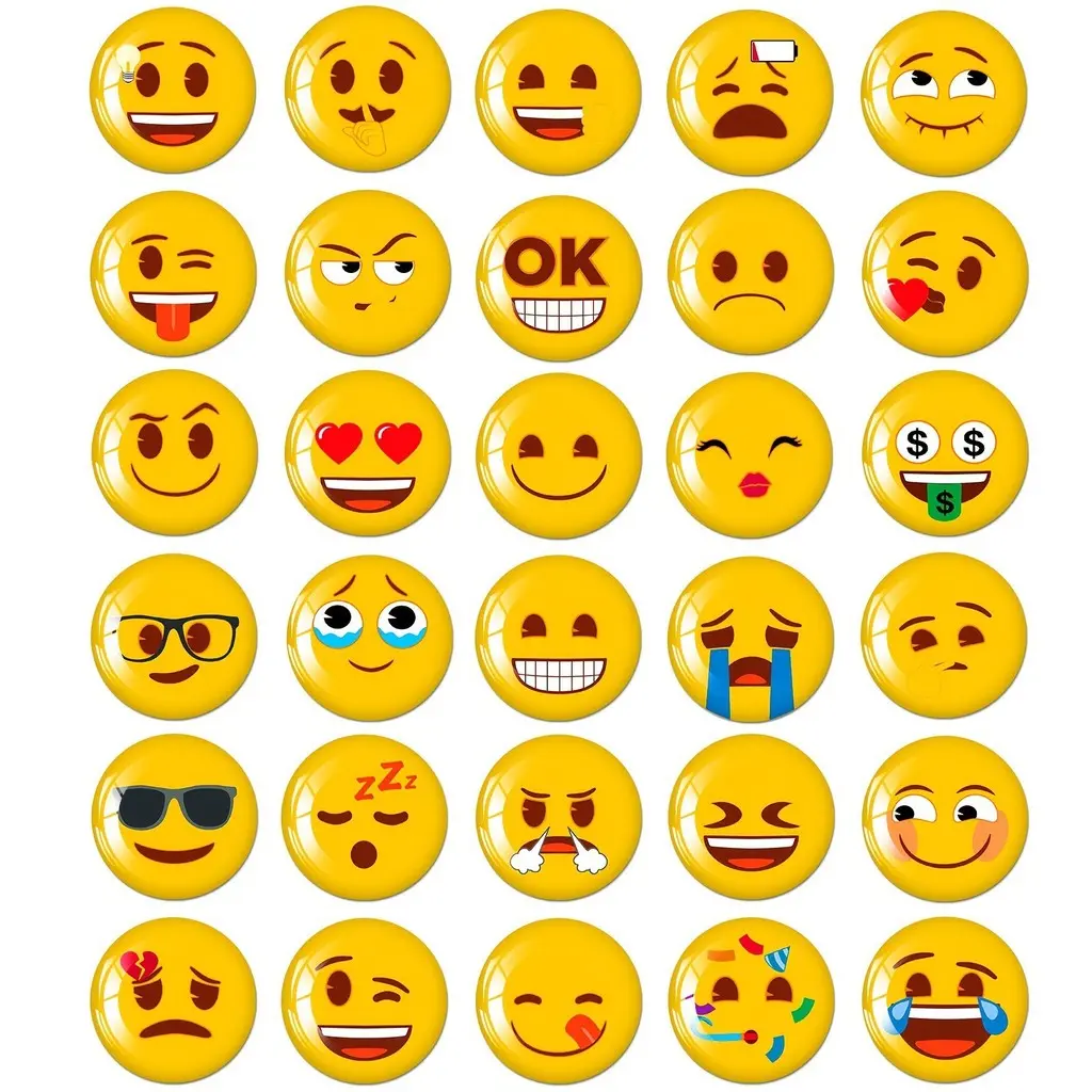 Smiling face stickers, glass stickers, refrigerator stickers, smiling face magnetic stickers, magnetic stickers