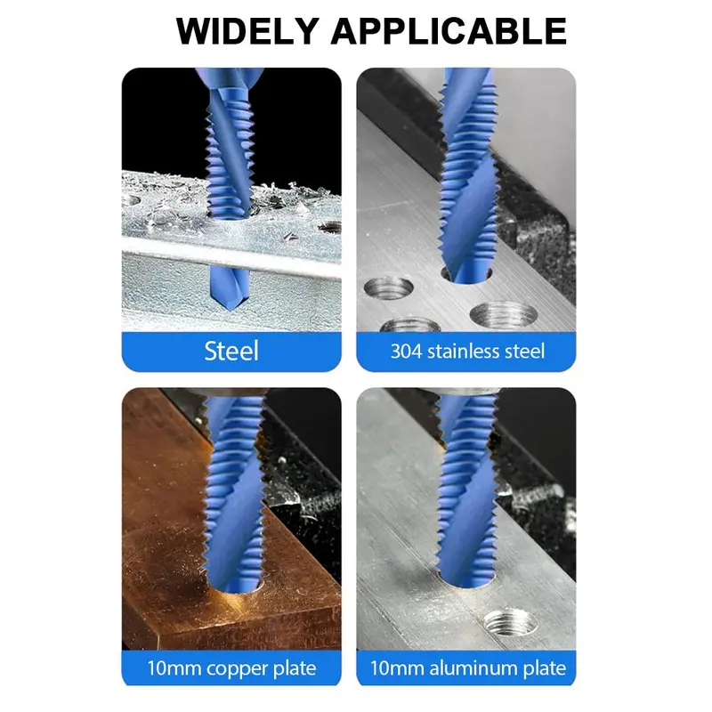 Spiral Drill Bit Set, High Speed Steel Drill Bit Set, Hex Shank Twist Drill Bit, Power Tool Accessories for Drilling, Home Accessories 6