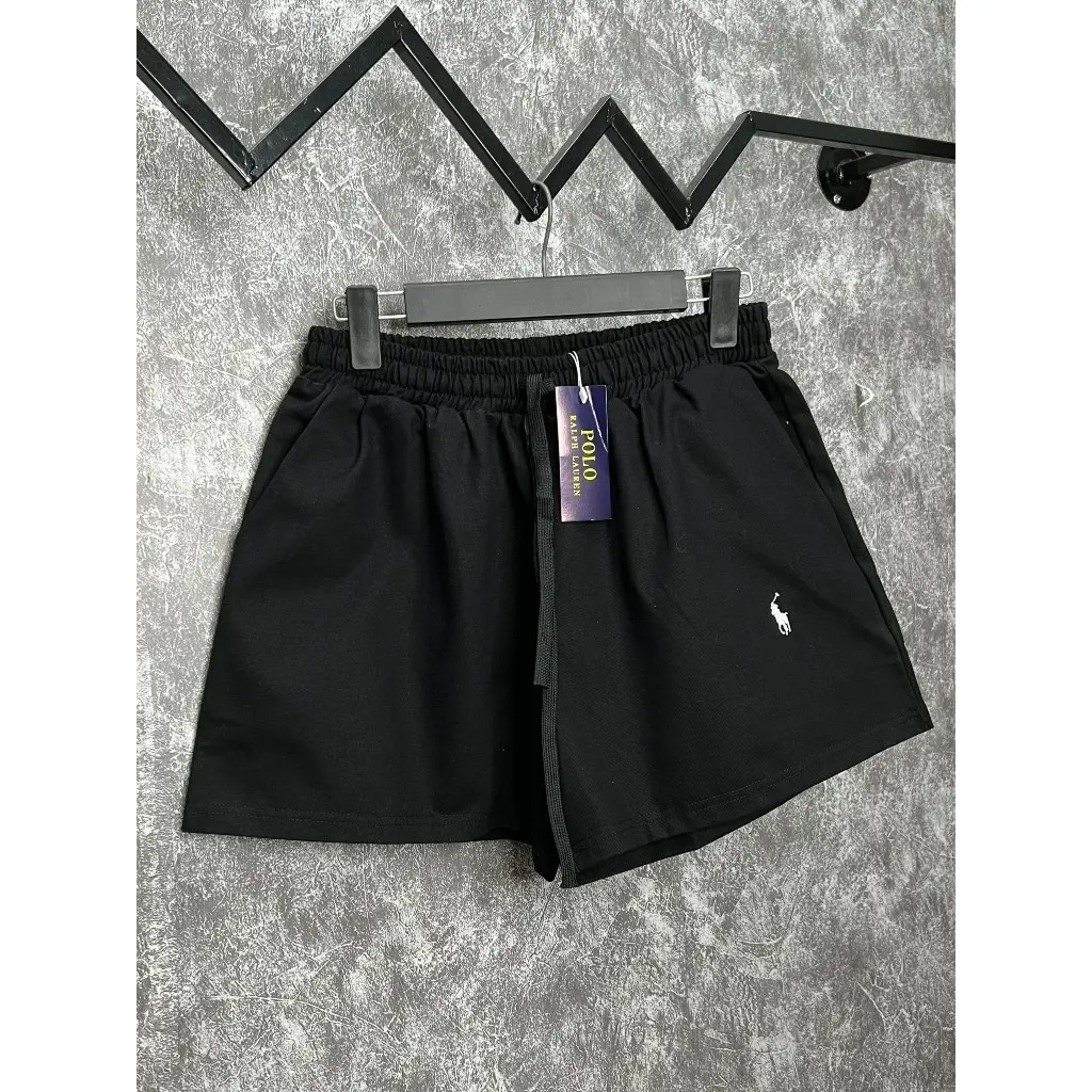 ￼Quần Short Thêu Ngựa Kaki Đẹp có túi có dây rút  Menswear