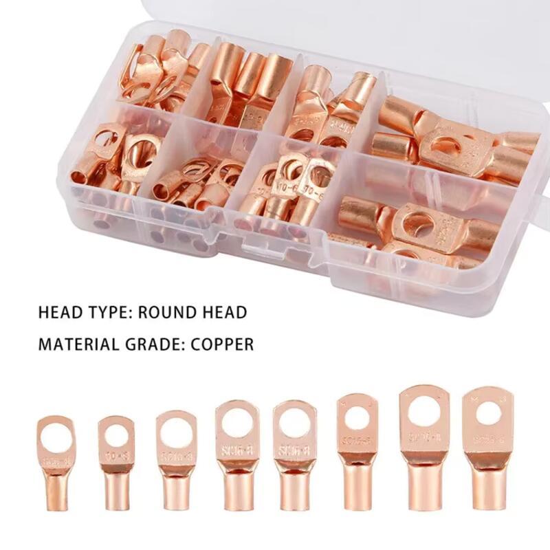 Product Introduction of 60pcs Premium Copper Ring Terminals - SC6-25 Wire Lug Connectors with Easy Crimp for Electric Cabg 32
