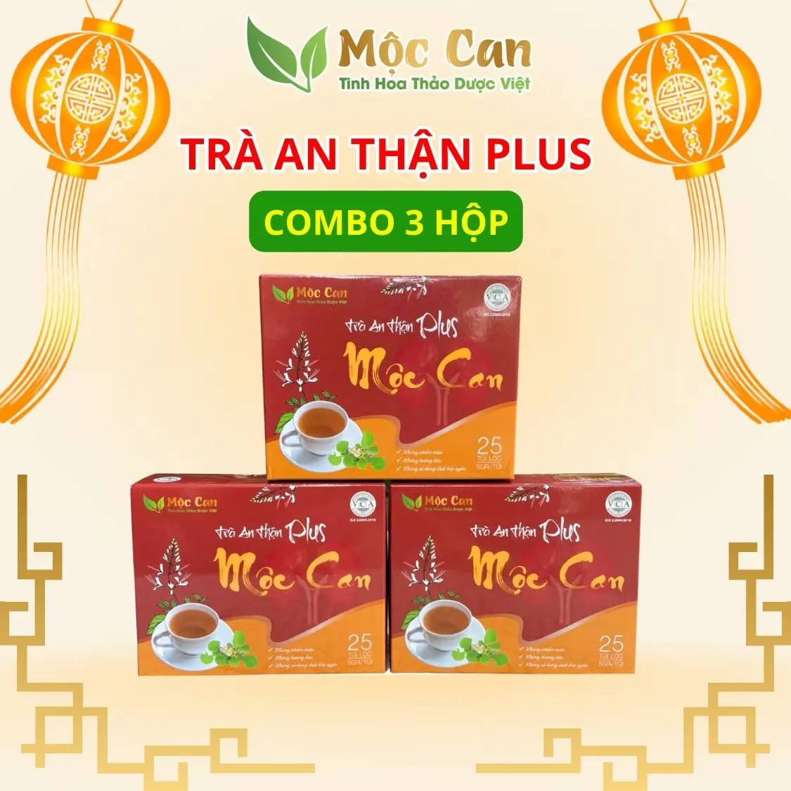 Trà An Thận Mộc Can - Combo 3 Hộp, 75 Túi Lọc, Thành Phần Sạch, Siêu Tiết Kiệm - Tea, Nước Trà
