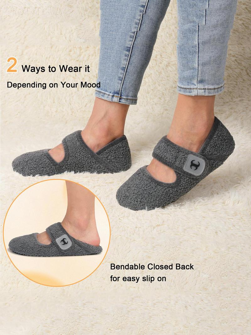Product Introduction of Women's Solid Color  Slippers, Casual Soft Comfortable Home Slippers, Adjustable Anti-skid Slippers for Indoor & Outdoor Wear, Walking Shoes 3