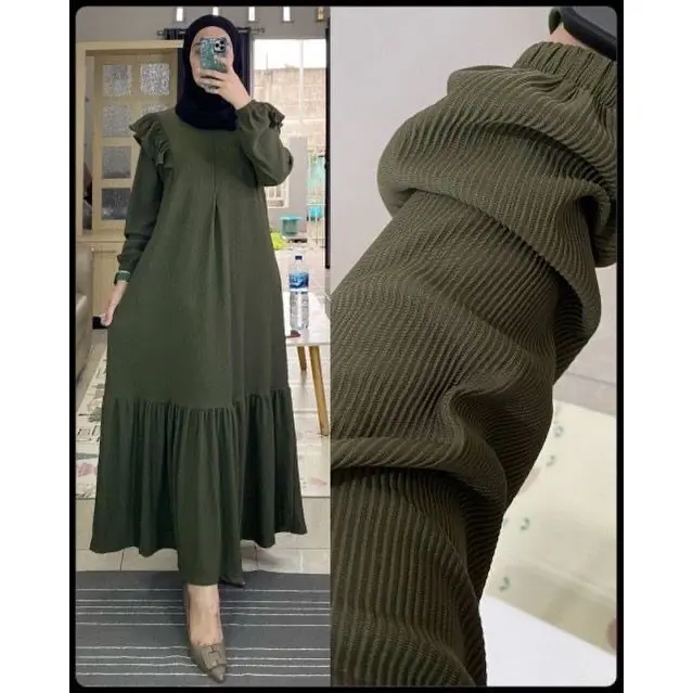 ILMIRA Maxy Dress Rip Knit CAsual Dress Rajut Wanita Simple Outfit Kekinian WL 4