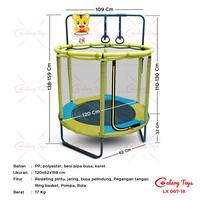 Gambar SPEEDS Trampolin Anak Ukuran 60inch Berjaring + Handle Mainan Lompat Trampoline 067-18 - 4 MERAH dari Calary Toys Kab. Tangerang 2 Tokopedia