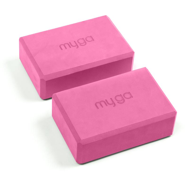 Myga Yoga Blocks - Pair of High Density Foam Bricks for Yoga, Pilates and Fitness to Support and Deepen Poses - Non Slip and Lightweight for Home, Gym & Studio - Choice of Colour 5