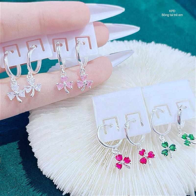 Bông tai trẻ em siuuu xinh bạc s925 không đen gỉ 2