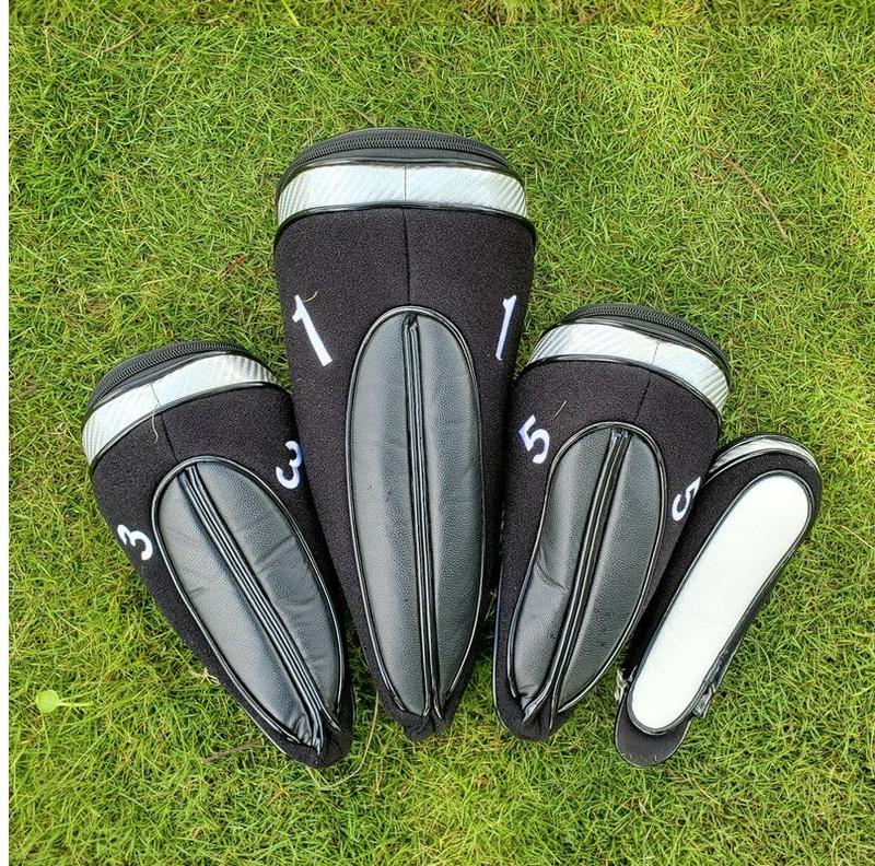 Product Introduction of Multifunctional Strong Magnet Closed Suction Golf Ball Wooden Pole Sets Club Head Cover Protection Sleeve Cap Set with Zipper Gt24025 10
