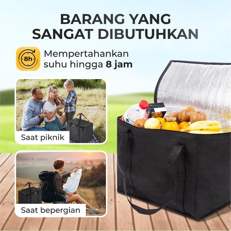 Tas Aluminium Foil Tahan Dingin Panas Tempat Penyimpanan Bekal Makanan Kue Anti Air Hot and Cool Thermal Cooler Bag Kecil Besar Jumbo 1
