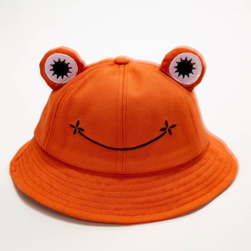 Product Introduction of Sunscreen Frog Hat Versatile Frog Design Breathable Fashion Bucket Hat Fashionable Lightweight Bucket Hat for Summer Accessory Autumn Fashion Beach 4