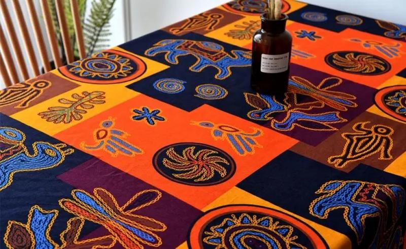 Product Introduction of Printed Bohemian Ethnic Fabric Cotton Linen By Meters for Dress Skirt Tablecloth Diy Sewing Vintage Cloth Breathable Soft Flower 14