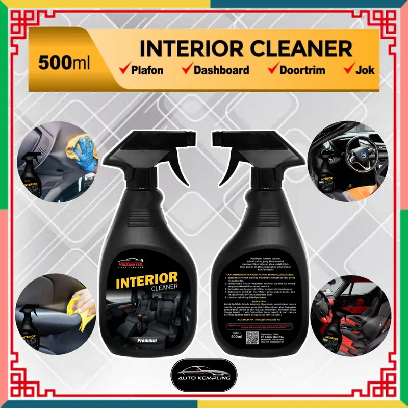 PEMBERSIH INTERIOR MOBIL PEMBERSIH PENGHILANG NODA DAN KOTOR PADA JOK PLAFON DASBOARD DOORTRIM PEDDESTOL INTERIOR CLEANER 500ML Car 0