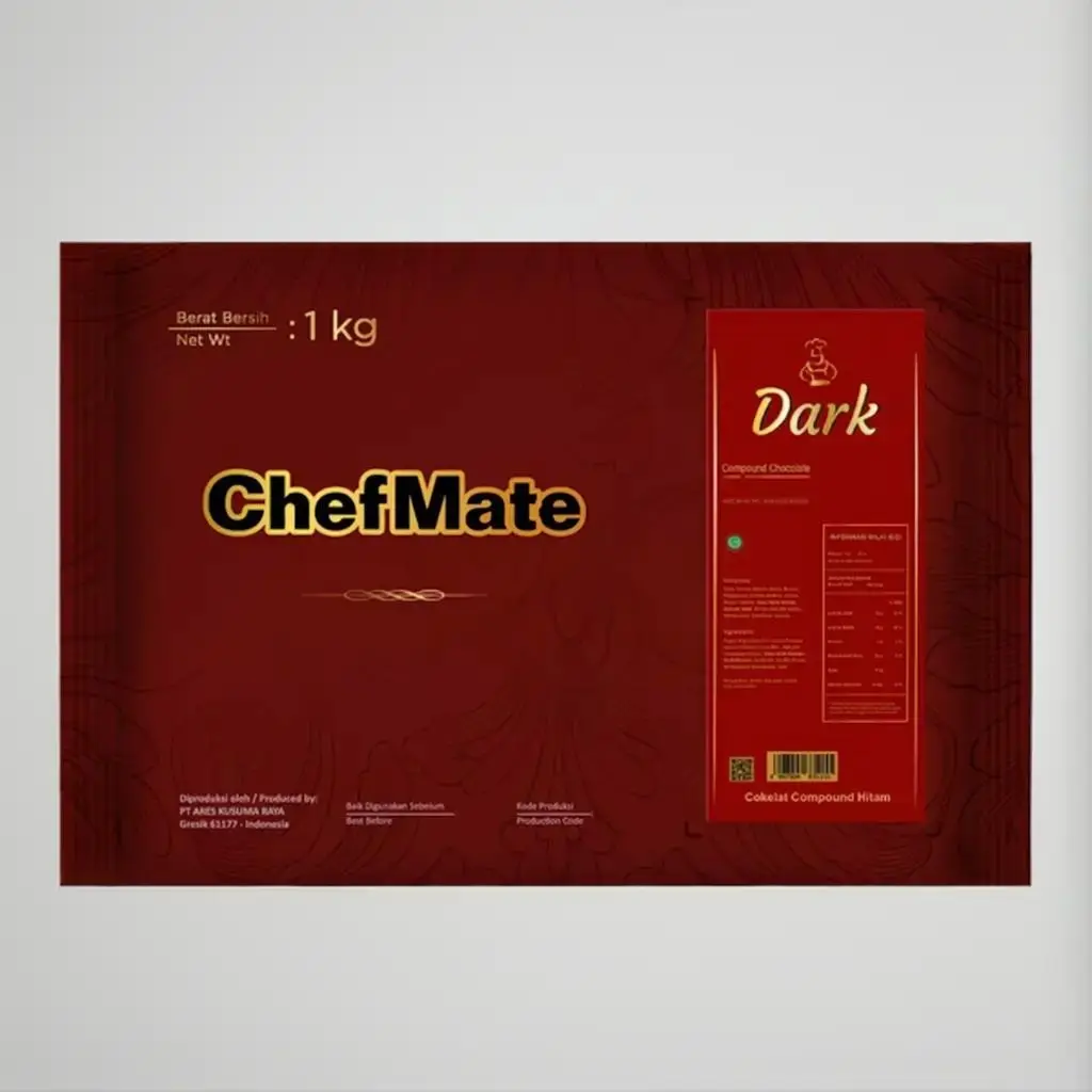 Chefmate Chocolate Dark Compound 1 Kg & 500 Gr Cokelat Makanan