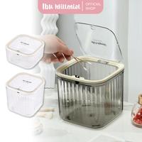 Gambar IBUMILLENIAL Tempat Sampah Desktop Bahan Akrilik Tempat  Aksesoris Make Up Desktop Organizer Meja Serbaguna Tutup Anti Debu DSO008 - Transparan - Small dari IbuMillenial Indonesia Kota Bekasi 1 Tokopedia