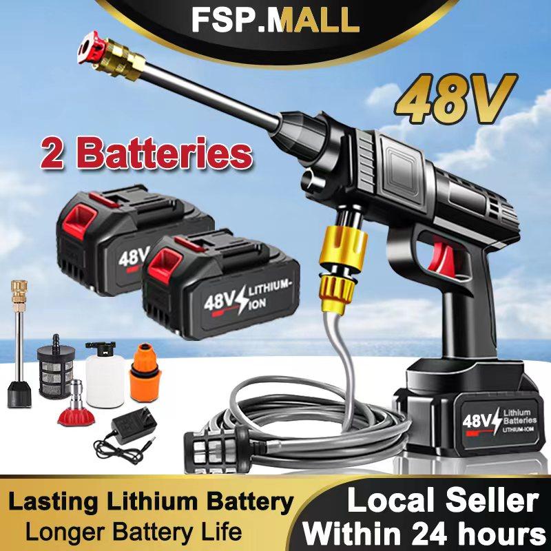 Wireless Pressure Washer 48V Lithium Battery Portable Car Washer High Pressure Washer Clean Water Gun Water Sprayer Gardening Tools