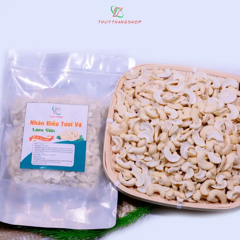 Hạt Điều Thuỷ Thắng Vỡ Tươi Nấu Sữa Hạt Nhân Bình Phước (1 kg) Túi Zip - Nguyên Liệu Chất Lượng Cao Cho Sữa Hạt Cơ Thơm Ngon - Food 7