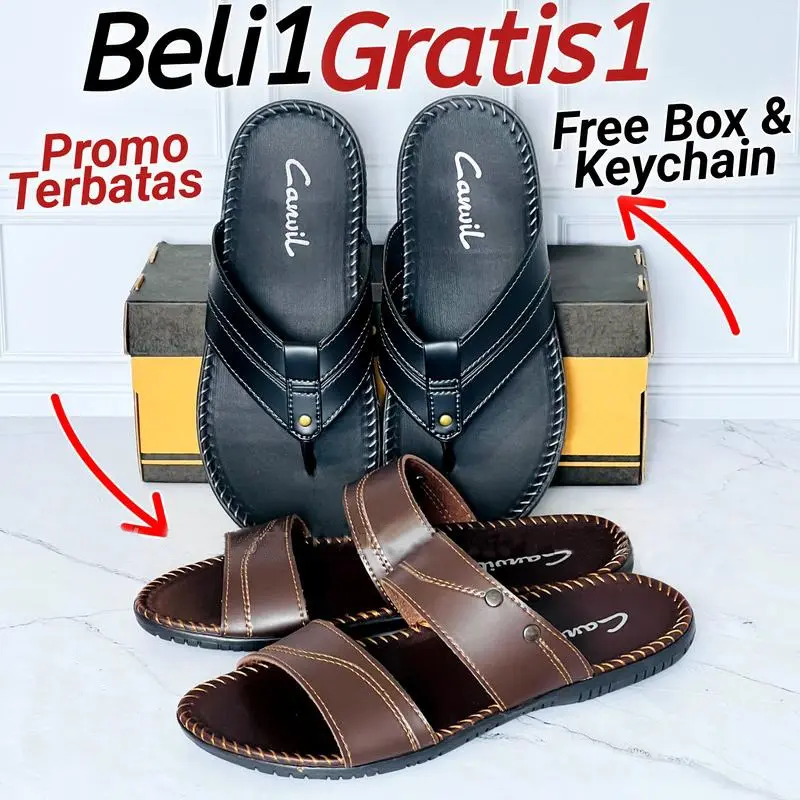 Sandal Selop / Sandal Slop Pria / Sandal Pria Keren / Sandal Viral 2023 /Sandal Slop Pria Karet Sendal