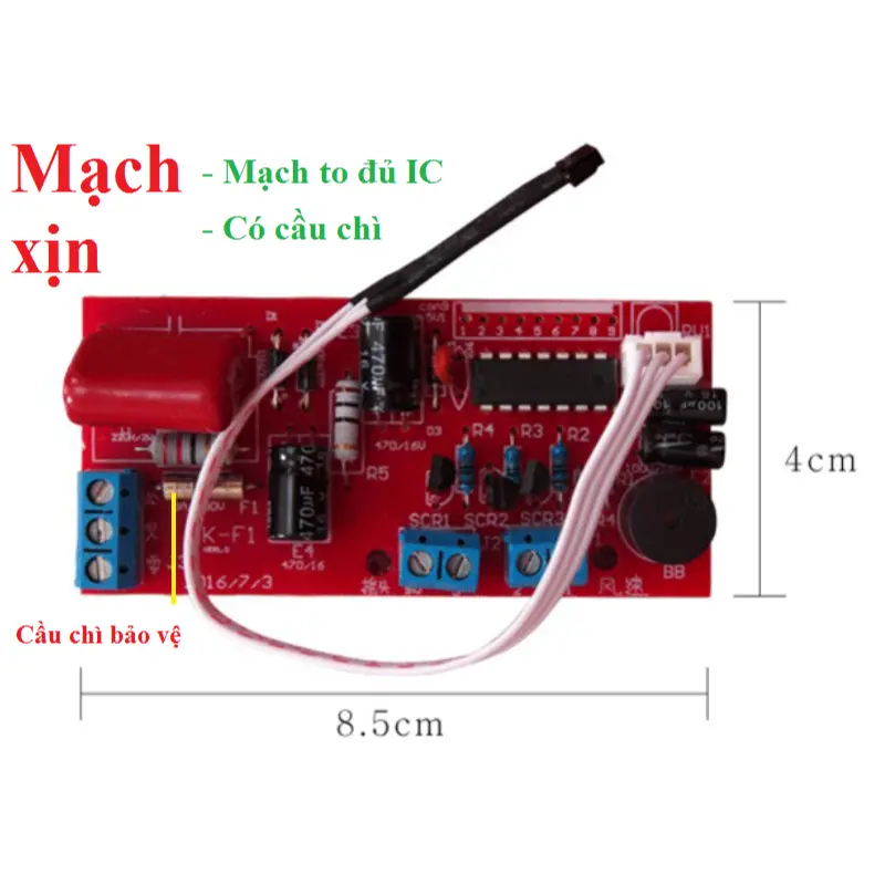 Bộ điều khiển từ xa cho các loại quạt cây quạt bàn quạt treo tường tiếng Anh CÓ HƯỚNG DẪN LẮP ĐẶT MẠCH ĐỎ IC TO 14 CHÂN 3