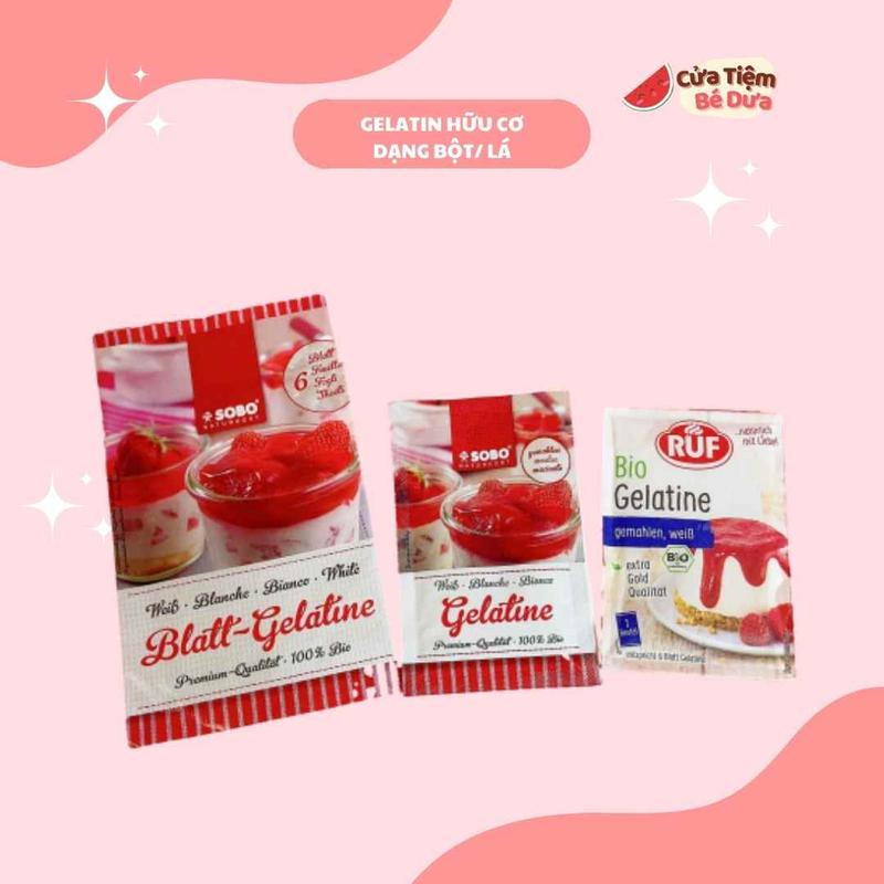 Bột Gelatin hữu cơ , gelatine làm chip chip, kẹo dẻo, pudding, đồ ăn dặm cho bé