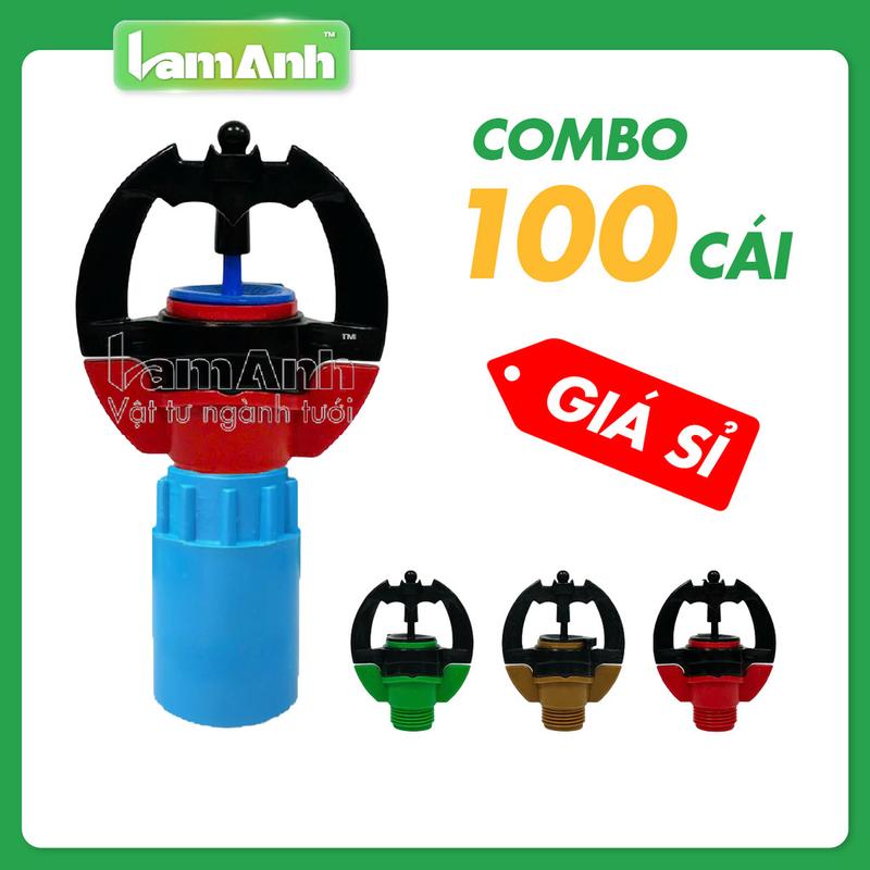   Giá sỉ  Combo 100 Béc tưới phun mưa găn ống PVC 21 béc tưới cây ăn quả béc tưới gốc cây tưới rau - Lam Anh 