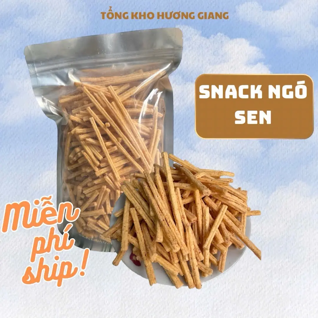 ￼Snack khoai tây que, que khoai tây, ngó sen tẩm vị giòn tan (500g)
