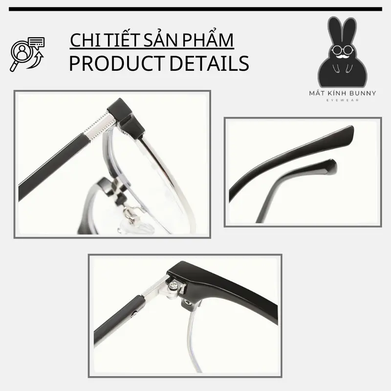 Mã X39 - Kính cận đổi màu kiểu dáng hàn quốc cho nam nữ chống tia uv form vuông 5
