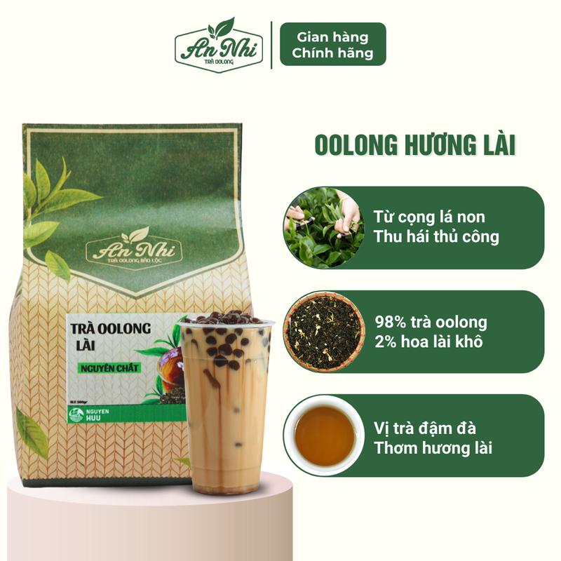 Trà ô long hoa nhài Bảo Lộc An Nhi, Trà olong lài đậm vị nguyên liệu pha chế pha trà sữa 500g