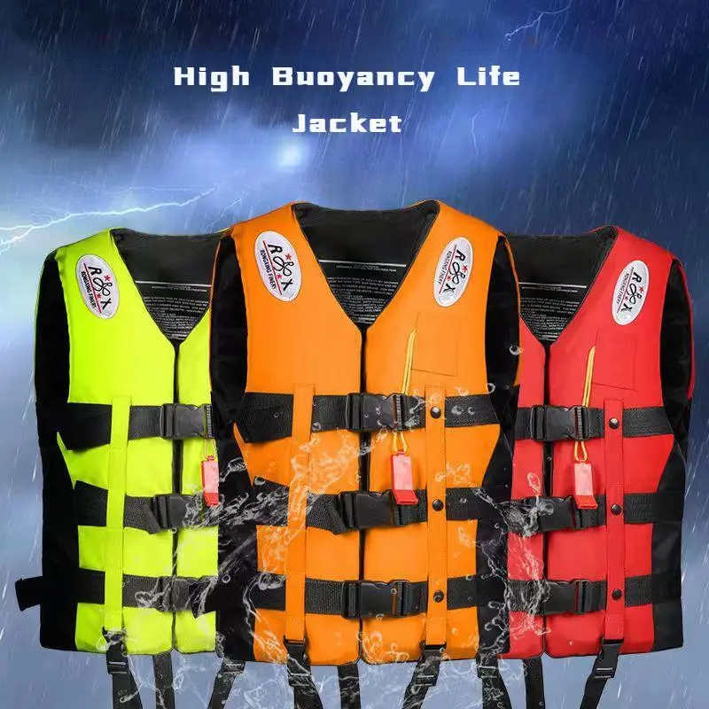 Life Vest Jacket  Kids Adults Marine Safety Life Jacket For Outdoor Water Sport Fishing Swimming Kayaking Boating Drifting Surfing Lifesaving Buoyancy Aid Survival Suit