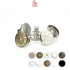 Kancing Celana Jins Kancing Jepret Pinggang Motif Bunga Multifungsi CF P202