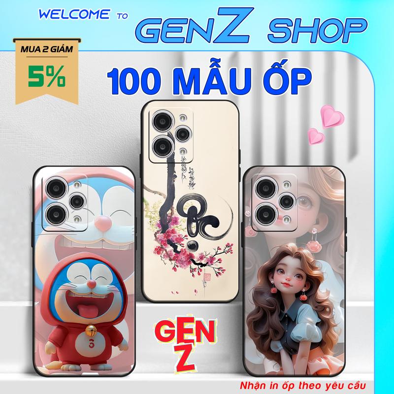 Ốp dẻo cho Xiaomi Redmi 12 4G-5G / Redmi 12R / Redmi Note 12R / Poco M6 Pro 5G / Poco M6 Plus dùng chung - 100 mẫu Ốp lưng điện thoại nhựa dẻo TPU bảo vệ camera chống sốc GenZ Shop