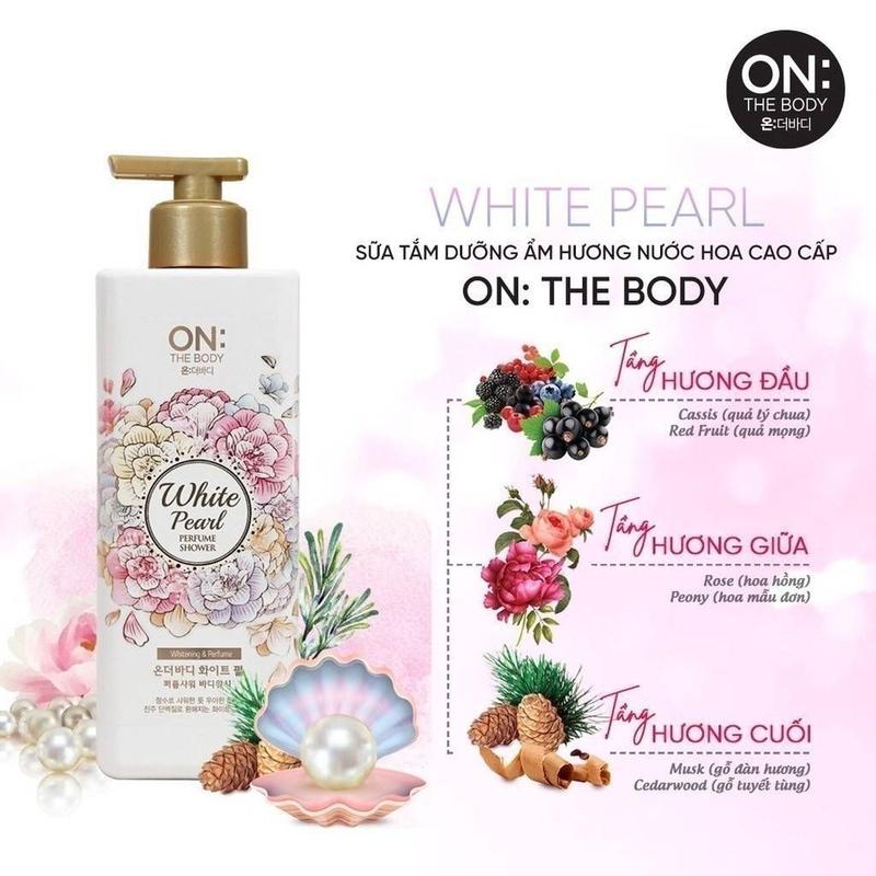 Sữa Tắm Dưỡng Ẩm Hương Nước Hoa White Pearl On The Body 500Gr