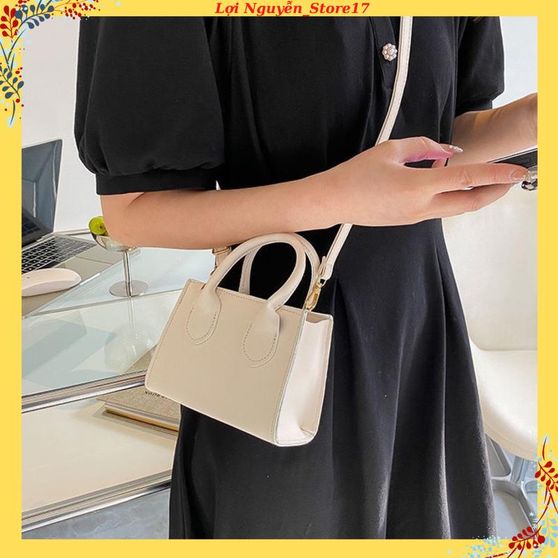 TÚI XÁCH NỮ ĐEO CHÉO MINI HÀN QUỐC HAI QUAI DA TRƠN TRẮNG ĐEN GIÁ RẺ SIÊU HOT
