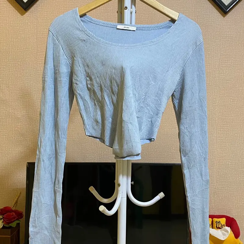 Crop top knit rajut kaos korean style Atasan Panjang 4