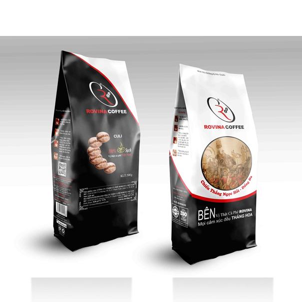Cà Phê Hạt Culi Đặc Biệt - Pha Phin Gói 500gr ( Xay Sẵn) Mang Hương Vị Độc Đáo, Tinh Tế Có Hậu Vị, Có Chiều Sâu Thương Hiệu Rovina Coffee Cafe Bột 5