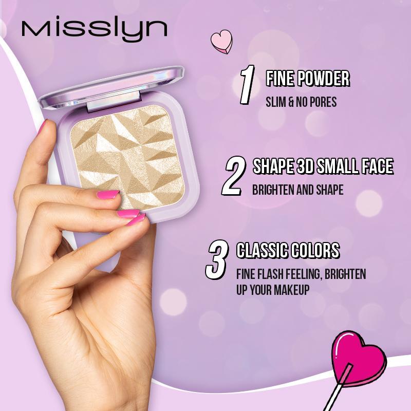 Product Introduction of Shimmer Highlighter Palette, 1 Count Smoothing Highlighter Powder, Long Lasting Pearly Makeup Powder, Facial Brightening Cosmetics 20
