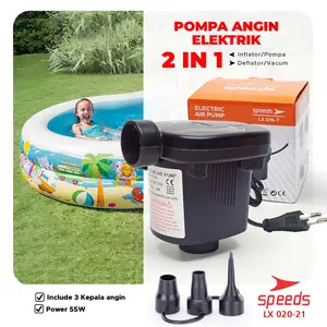 SPEEDS Pompa Electrik Air Pump Vacum Angin Elektrik Sedot Hisap Tiup Kasur Pelampung Listrik 020-21