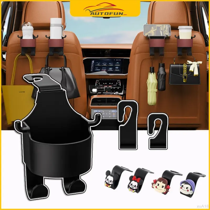 Bộ 1/2 Móc Treo Cốc Nước Gắn Ghế Sau Xe Hơi Tiện Dụng Giá Đỡ 0