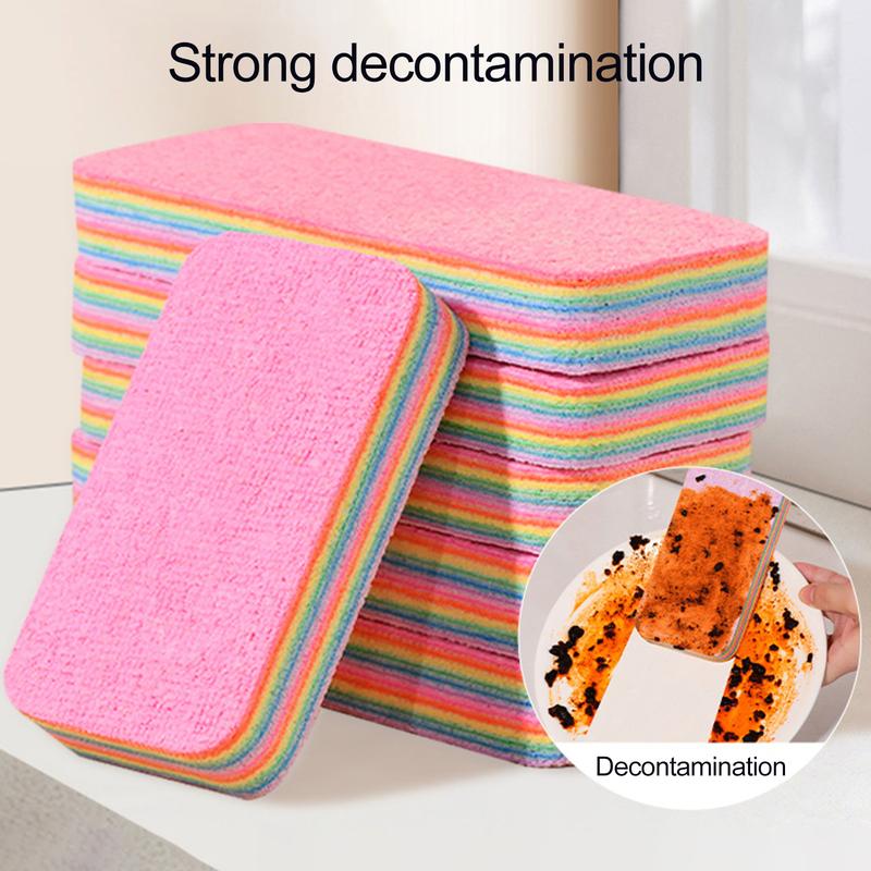 2Pcs Rainbow Rag PVA Wrap Technology Sponge Eco-Friendly Super ...