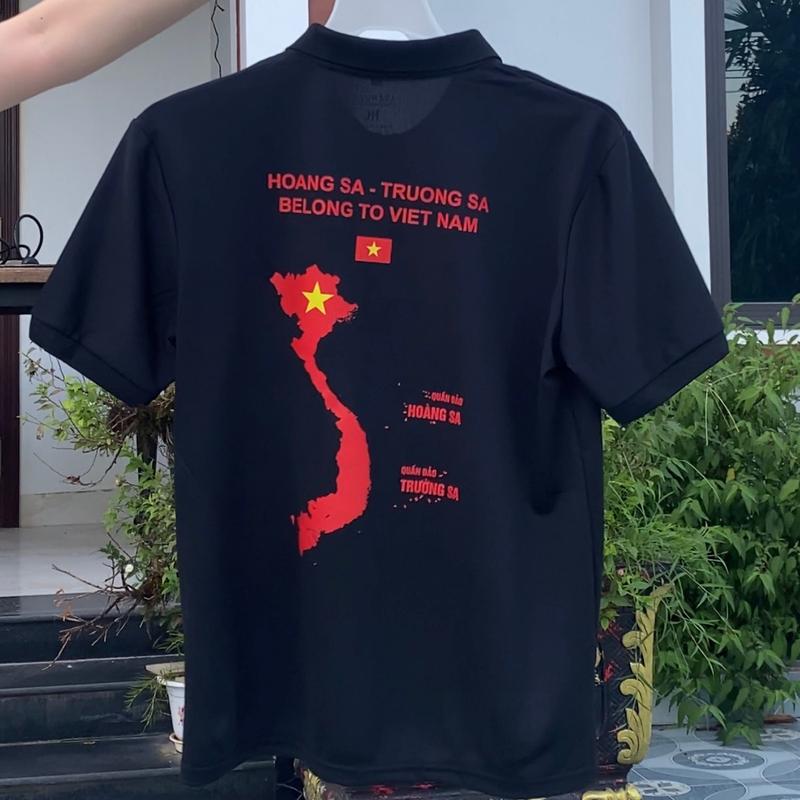 Áo cổ tròn Hoàng sa Trường Sa, bản đồ Việt Nam, áo in cờ tổ quốc, áo cộc tay có cổ  Shirt Menswear 6