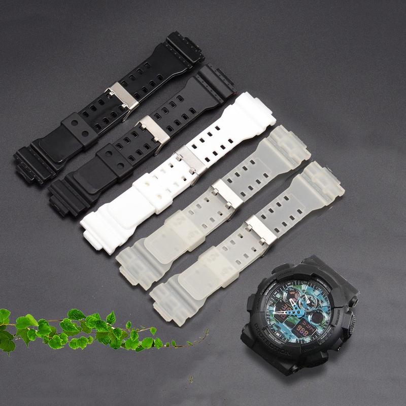 Dây đeo đồng hồ cao su silicon 16mm Phù hợp cho Casio g Shock GA110 GA100 g-8900 GX56 Thay thế dây đeo đồng hồ chống