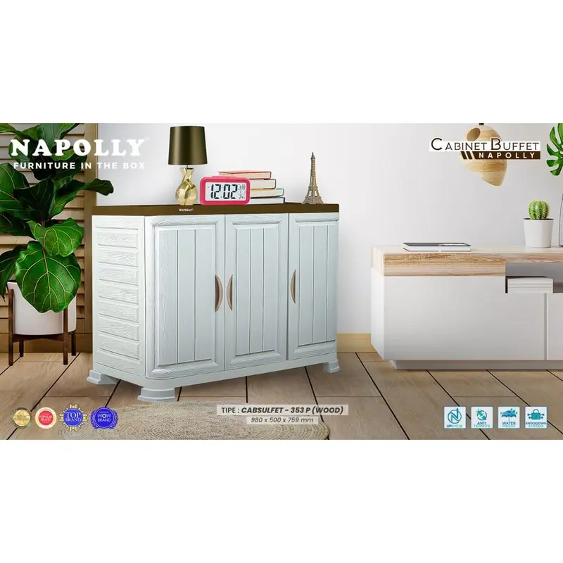 LEMARI KABINET BUFFET PLASTIK NAPOLLY Pintu 0