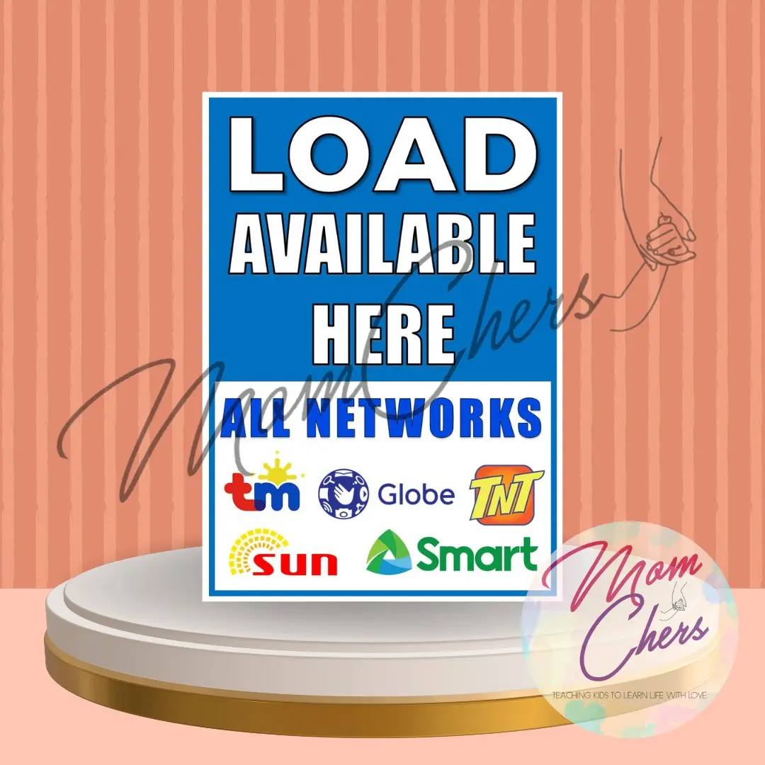 MOMCHERS Laminated Signage Poster for E-Load All Networks Payment Bills