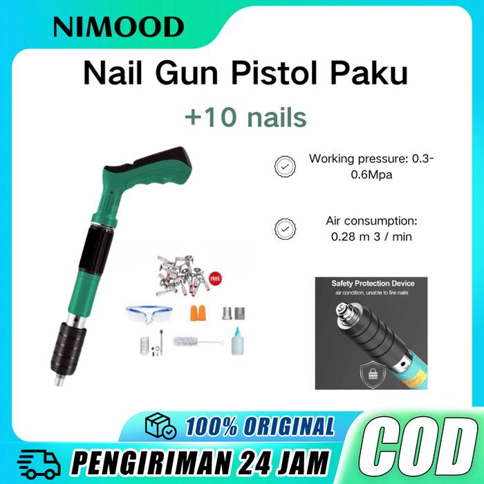 Gambar Nail Gun Pistol Paku/Pistol Pengencang/Mesin Paku Beton Fastening Gun Ramset Gun Alat Paku Tembak Paku Tembok Beton Kuku Gun Paku Tembak Beton Ramset Tembak Beton Kit Pelubang Alat Paku Willow -langit Dinding Dinding dari NIMOOD Kab. Tangerang Tokopedia