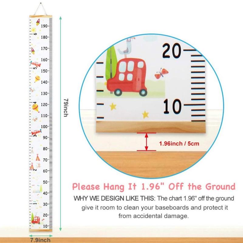 Product Introduction of Fashion Wall Hanging Children's Height Ruler Wooden Roll up Height Measuring Chart Removable Wall Sticker for Kids Child Room 16
