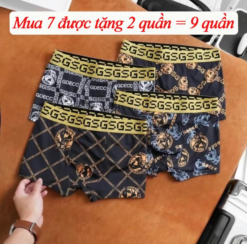 7 quần tặng 2 quần sịp đùi hoàng gia hàng loại 1 Quần lót nam HG thun lạnh co dãn bốn chiều cực thoáng mát Quần boxernam Quần lót nam quần sịt nam quần sì nam Menswear