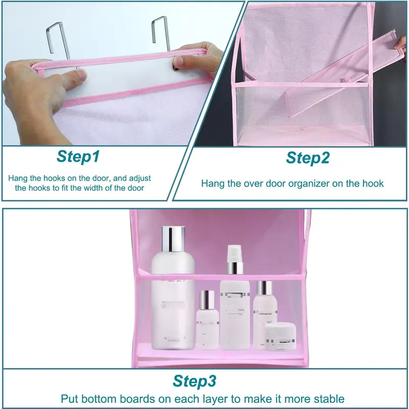 Door Back Storage Bag, 4 Counts/set Multi-layer Multifunctional Hanging Storage Bag, Space Saving Home Organizer for Bedroom, Living Room, Office 5