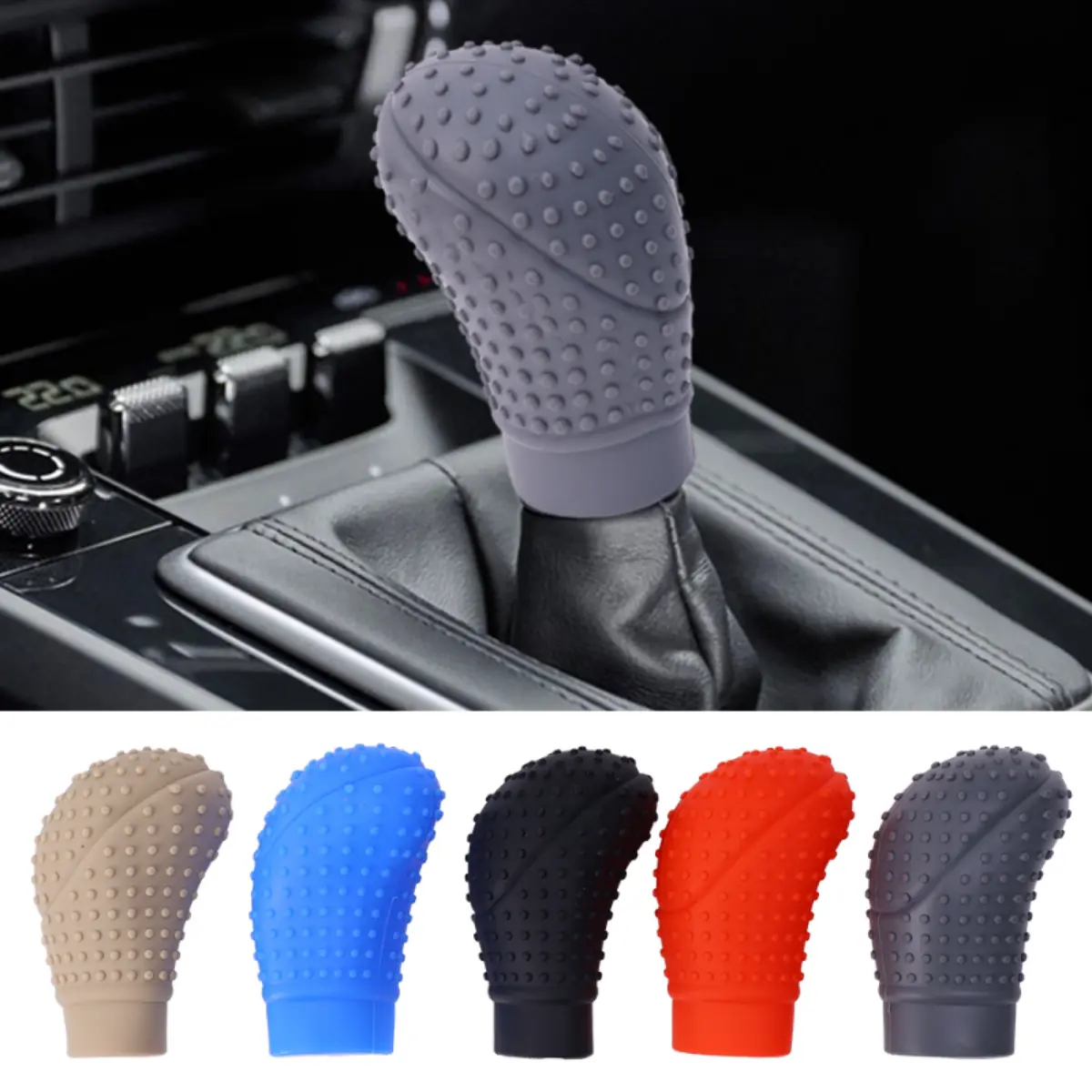 Bọc Cần Số Thủ Công Thông Dụng Cho Xe Hơi, Núm Silicon Chống Trượt, Tay Áo Cần Số, Bọc Bảo Vệ, Phụ Kiện Nội Thất Xe Hơi