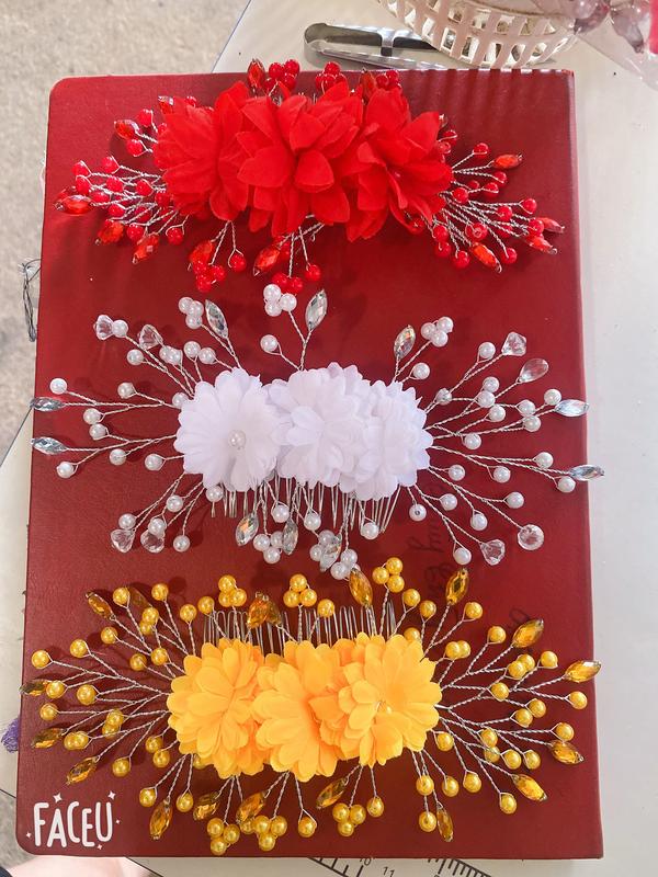 Hoa cài tóc múa hát - cài tóc đã có săn xược _ làm thủ công -xinh xắn Phụ Kiện