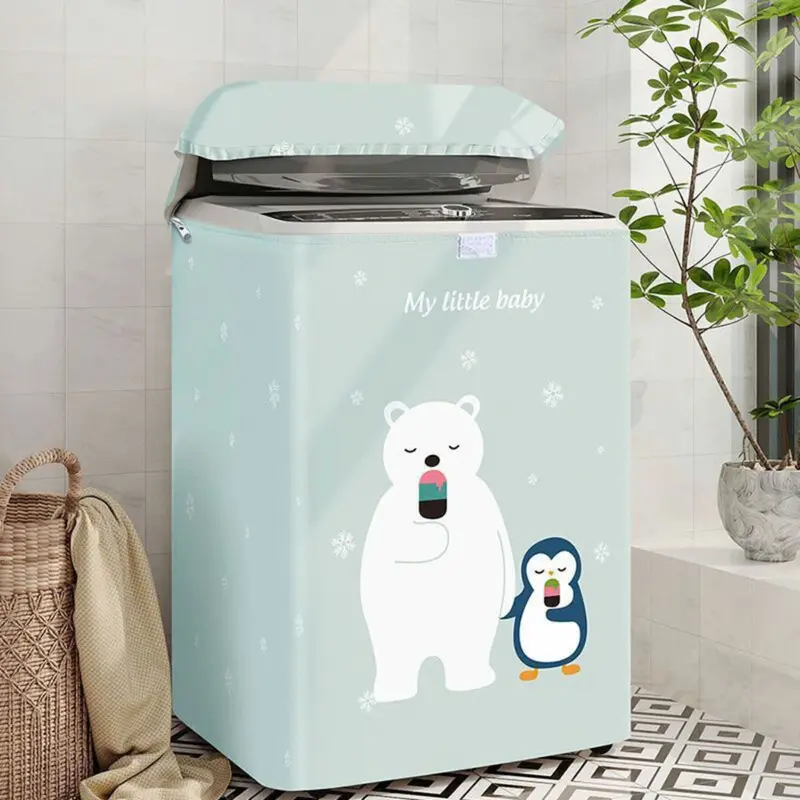 Bọc máy giặt cửa trên vải bạt cao cấp loại dày bền đẹp - Đồng 4